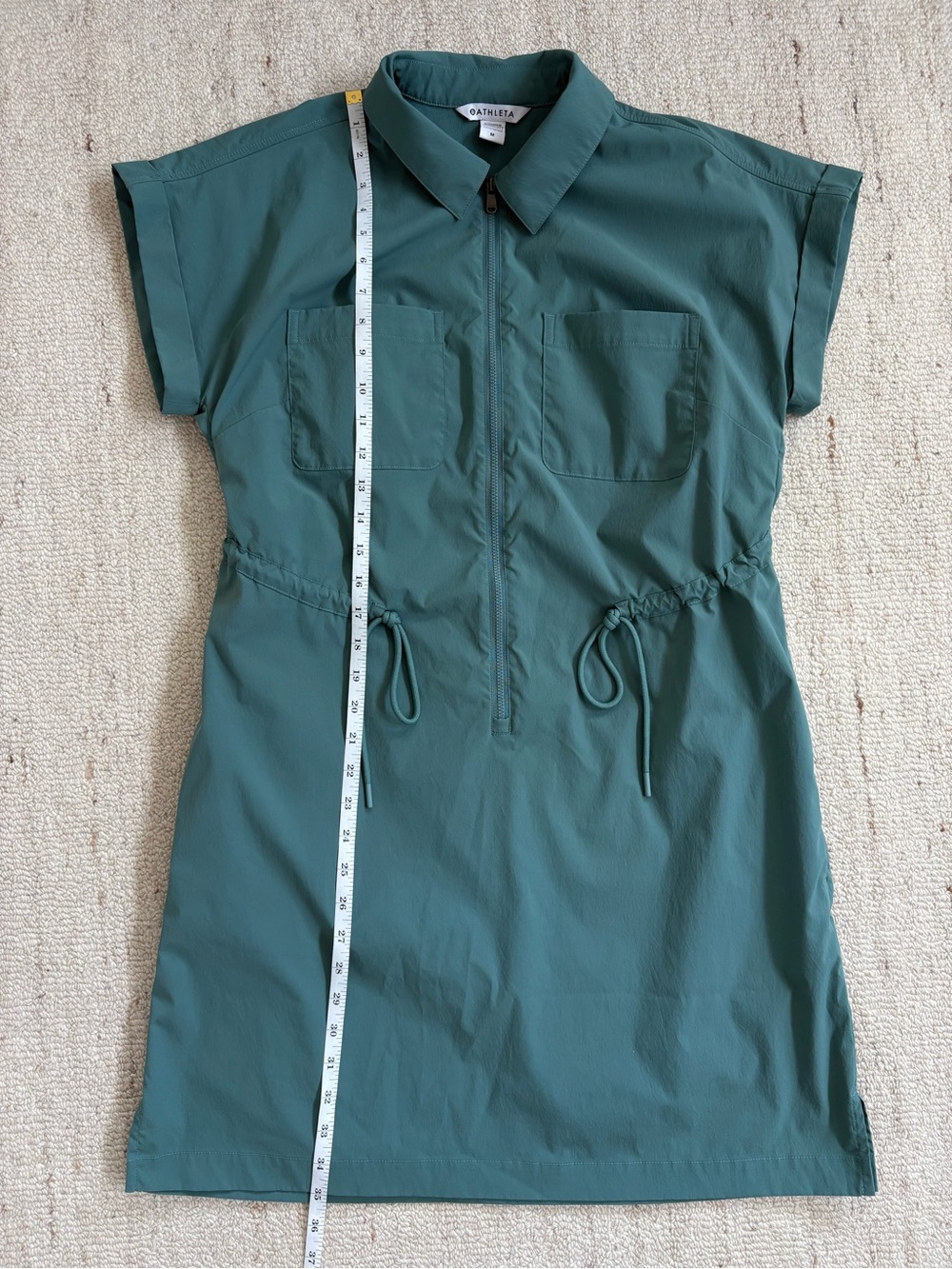 Athleta Topspin Dress Deep Ocean Teal Travel Golf Tennis Active Athleisure UPF M - Picture 9 of 11